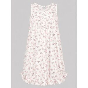 Vintage Y2K Jennifer Moore Floral Cotton Nightgown Ruffle Hem Cottagecore S